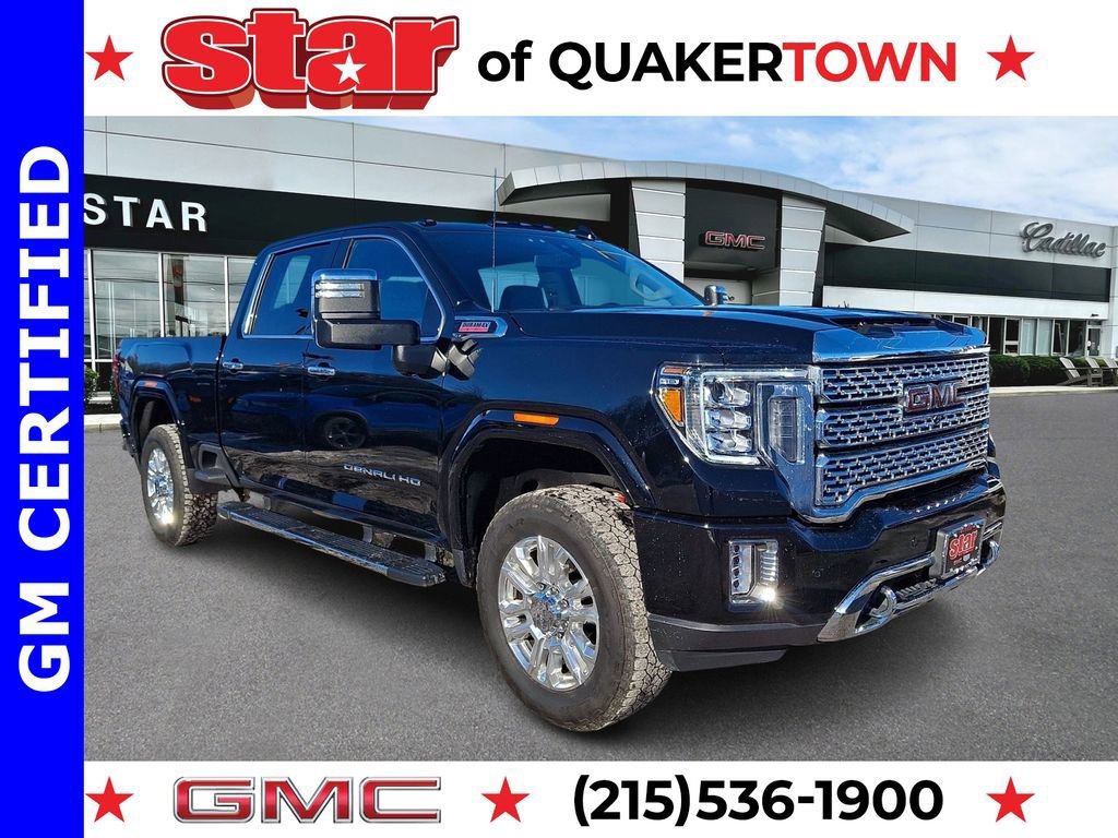 Onyx Black 2023 GMC Sierra 2500HD Denali Crew Cab 4WD Pickup Truck Four-Wheel Drive