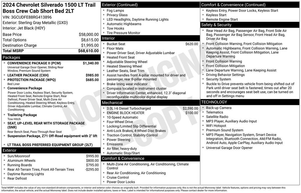 Used 2024 Gray Chevrolet LT Trail Boss image 26