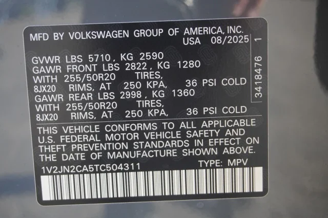 New 2026 Pure Gray Volkswagen 2.0T SE w/Technology image 37