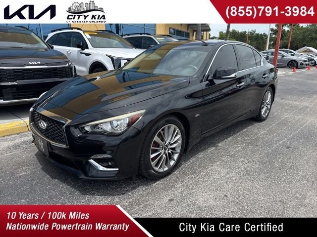 Black 2018 INFINITI Q50 3.0t Luxe AWD Sedan All-Wheel Drive