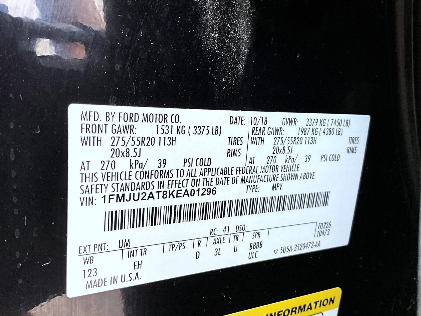 Used 2019 Black Ford Limited image 27