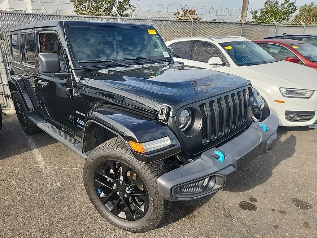 Used 2023 Black Jeep Sahara 4xe image 1