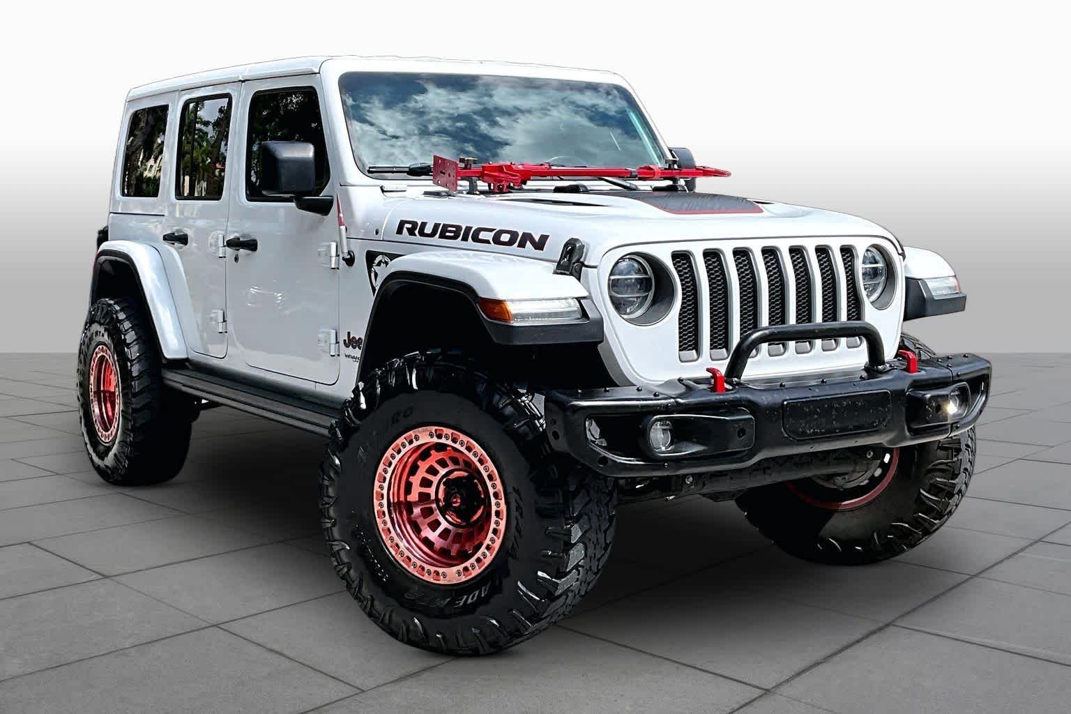 Used 2020 Bright White Clearcoat Jeep Rubicon image 3