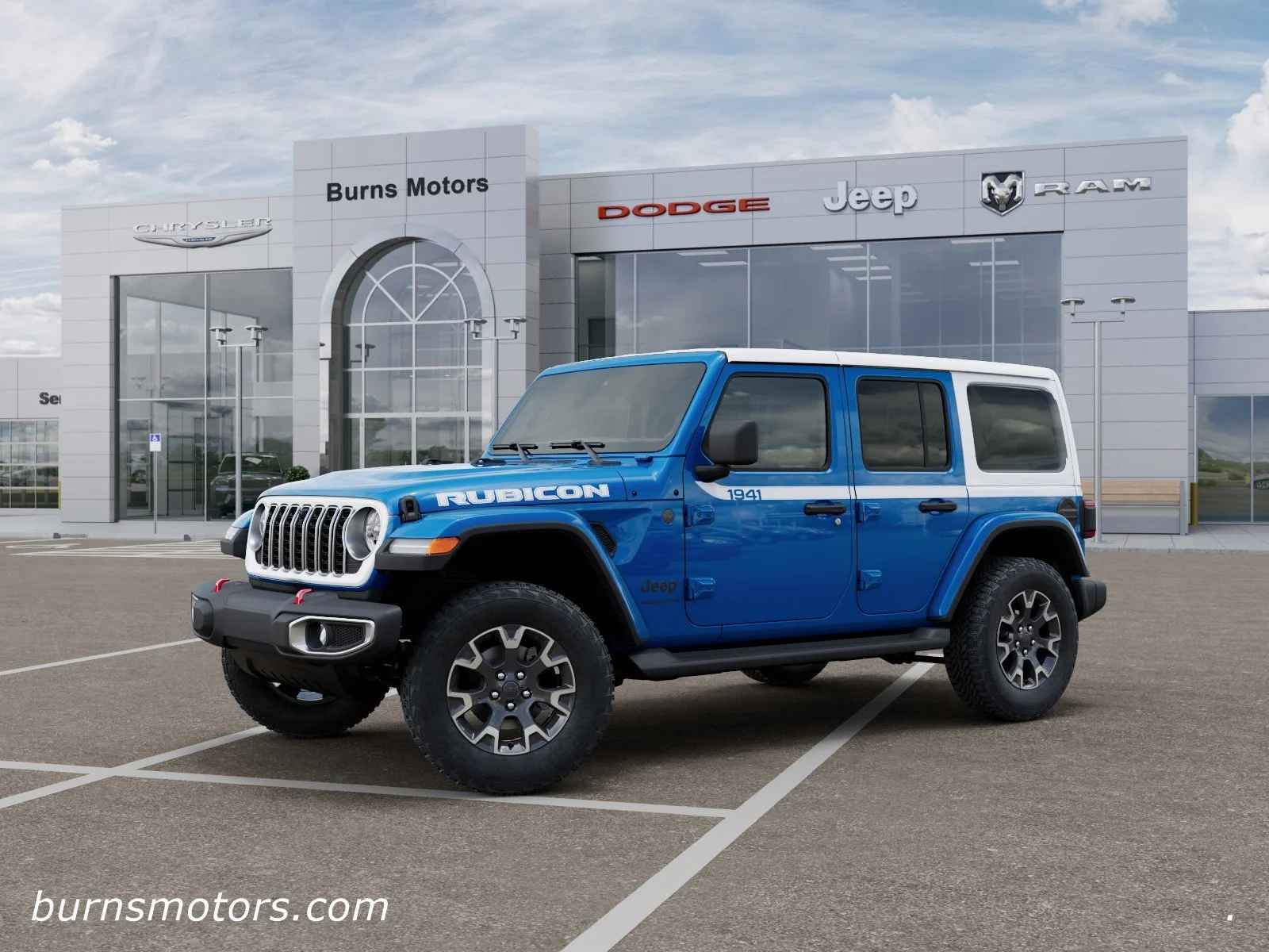 New 2026 Hydro Blue Pearl-Coat Exterior Paint Jeep Sahara 4-Door image 2