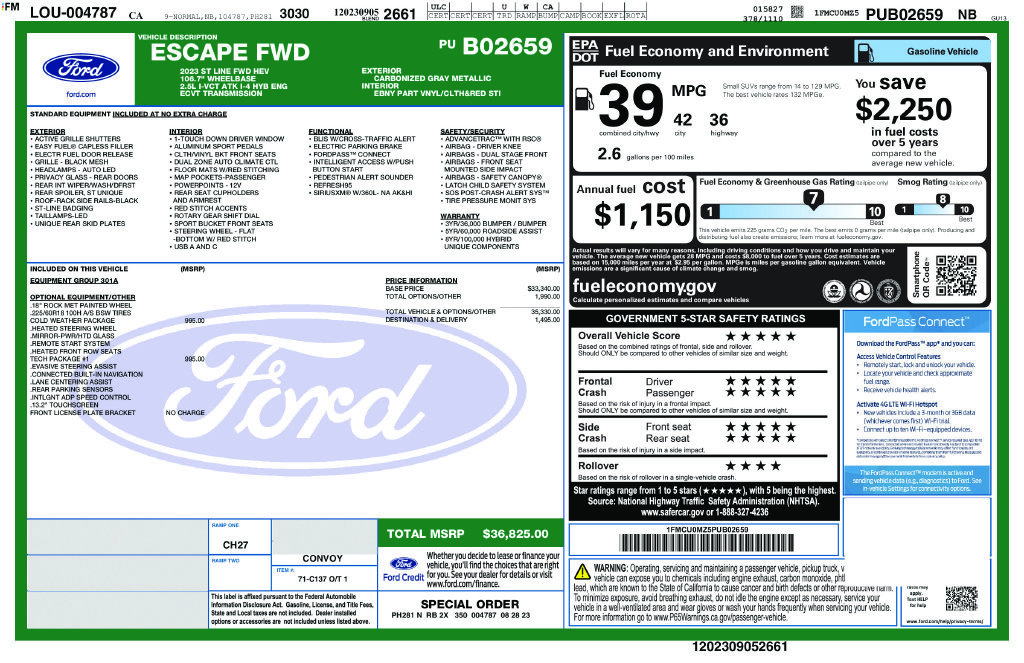 Used 2023 Gray Ford ST-Line image 2