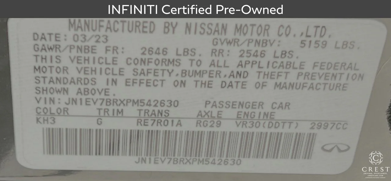 Certified Used 2023 Black Obsidian INFINITI LUXE image 31