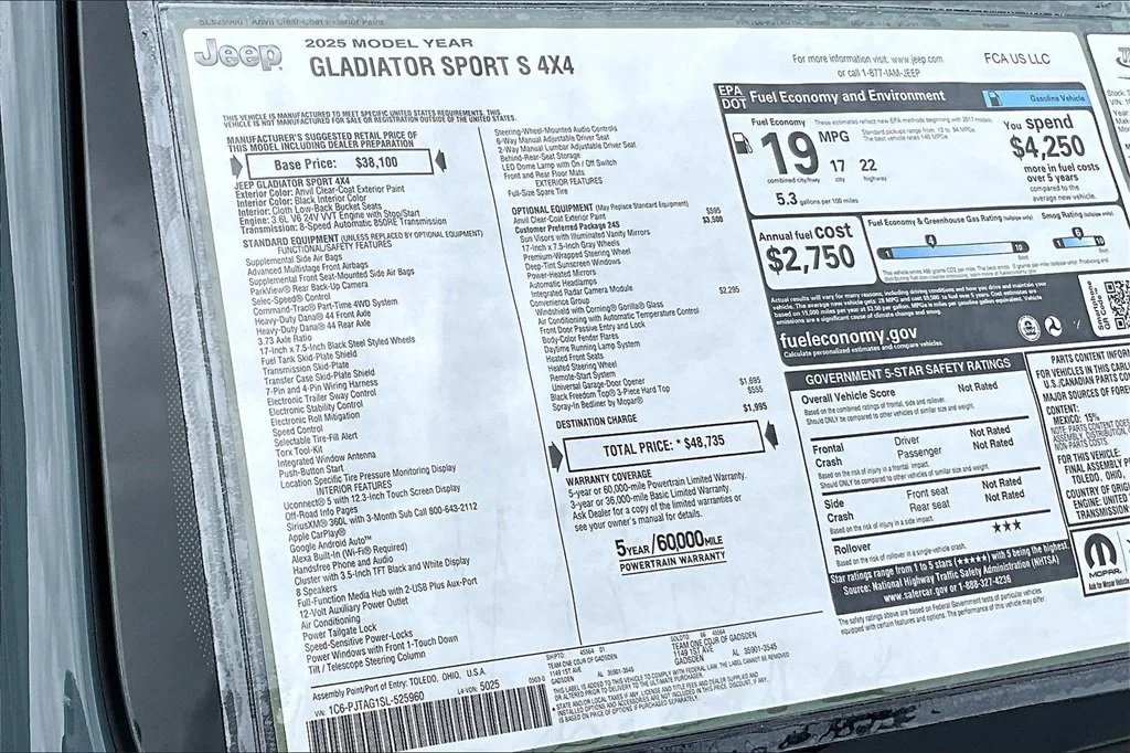 2025 Jeep Gladiator Sport S - Photo 38