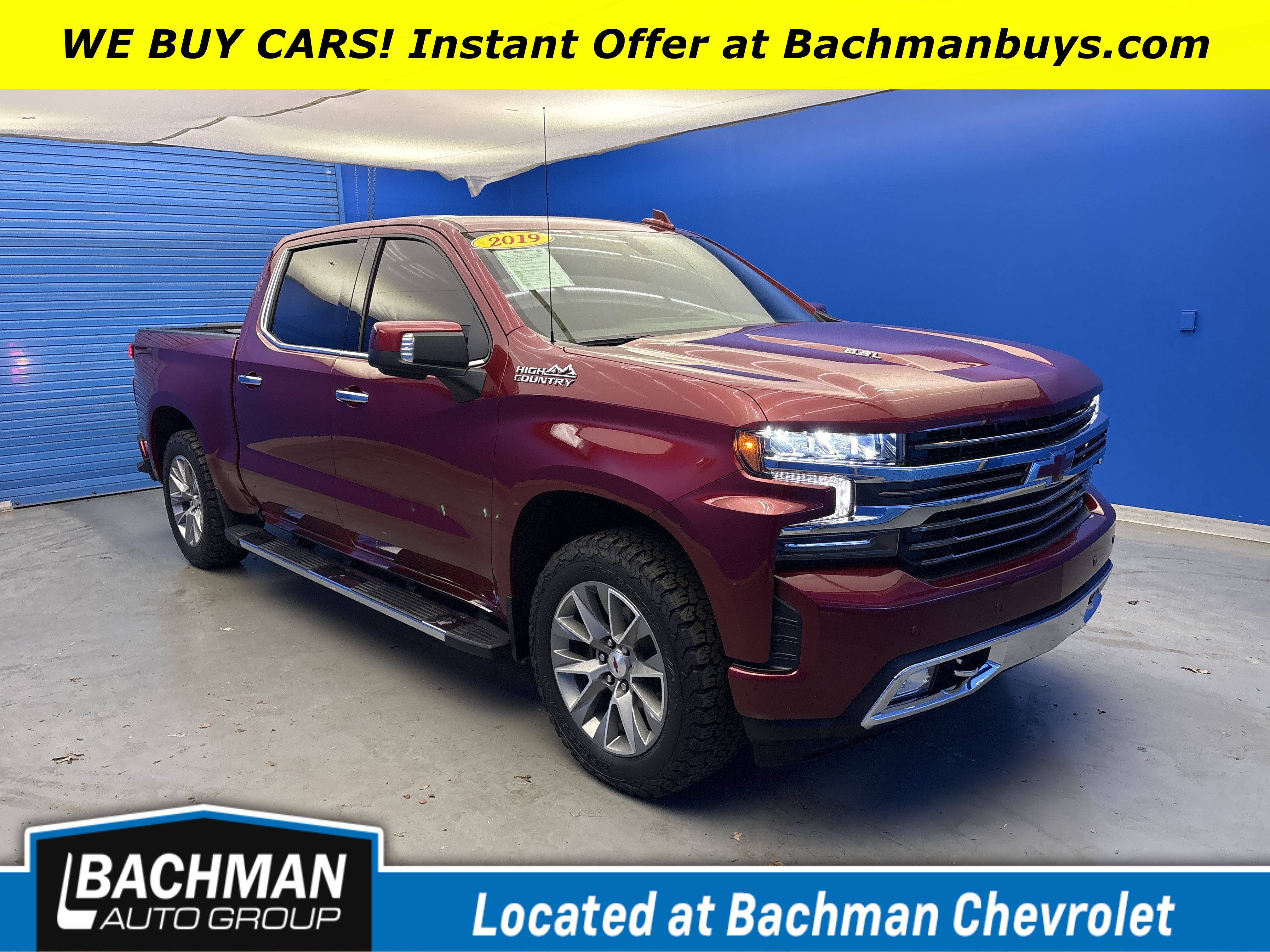 Used 2019 Cajun Red Tintcoat Chevrolet High Country image 1