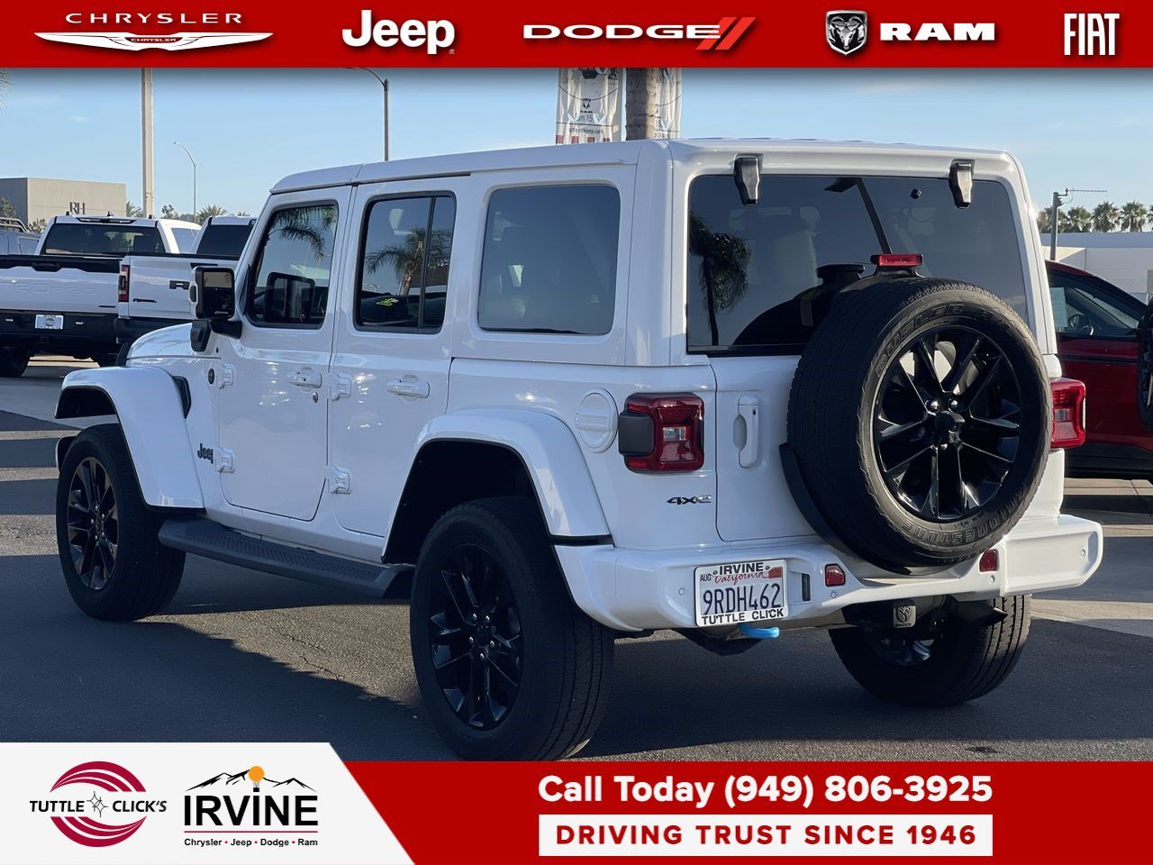 Used 2021 Bright White Clearcoat Jeep Unlimited Sahara High Altitude image 4