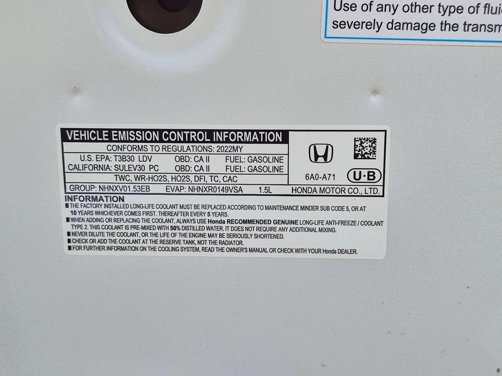 Used 2022 White Honda Sport image 15