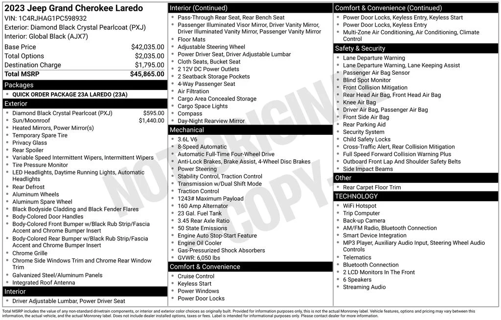 Used 2023 Black Jeep Laredo image 32
