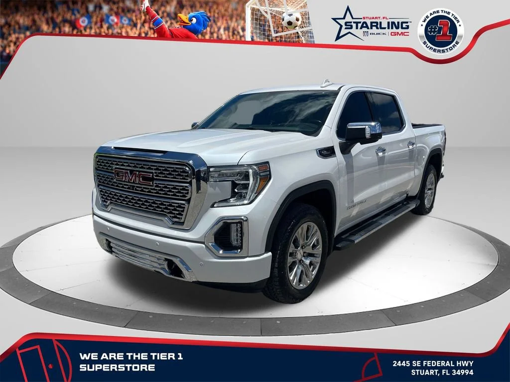 Used 2021 WHITE FROST TRICOAT GMC Denali image 1