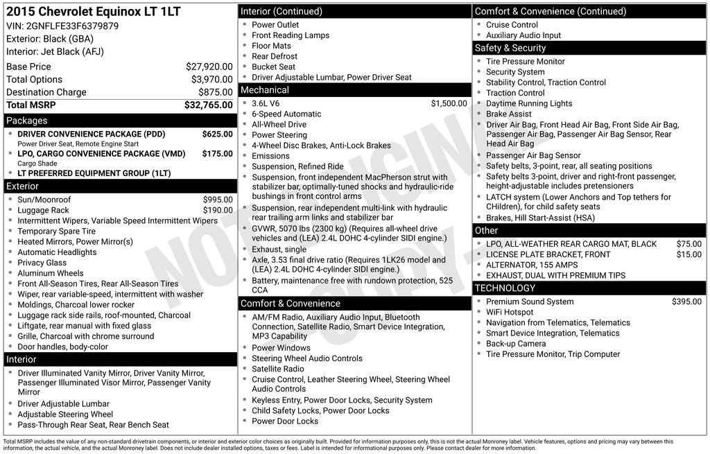Used 2015 Black Chevrolet LT image 6