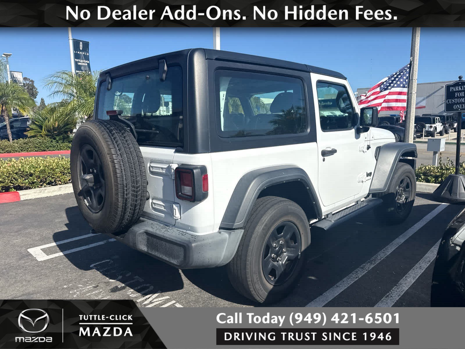 Used 2022 Bright White Clearcoat Jeep Sport image 3