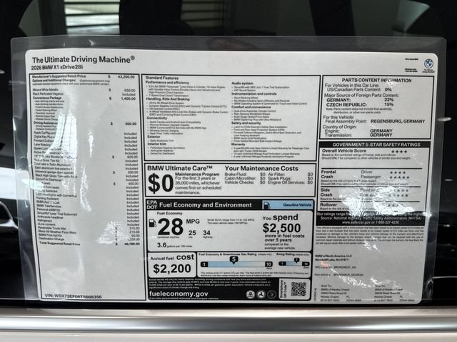 New 2026 Mineral White Metallic BMW xDrive28i image 26