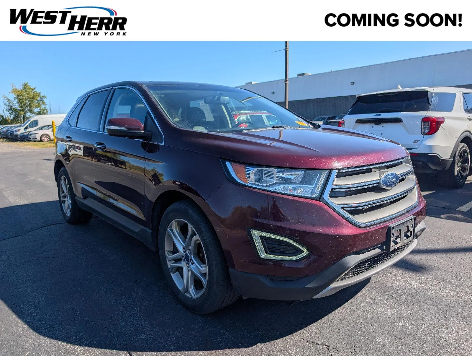 Used 2017 Burgundy Velvet Metallic Tinted Clearcoat Ford Titanium image 1