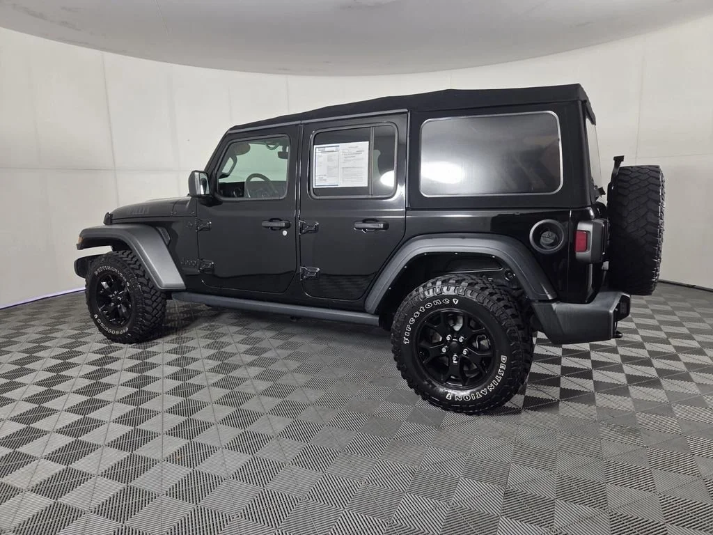 Used 2021 Black Clearcoat Jeep Unlimited Willys image 7