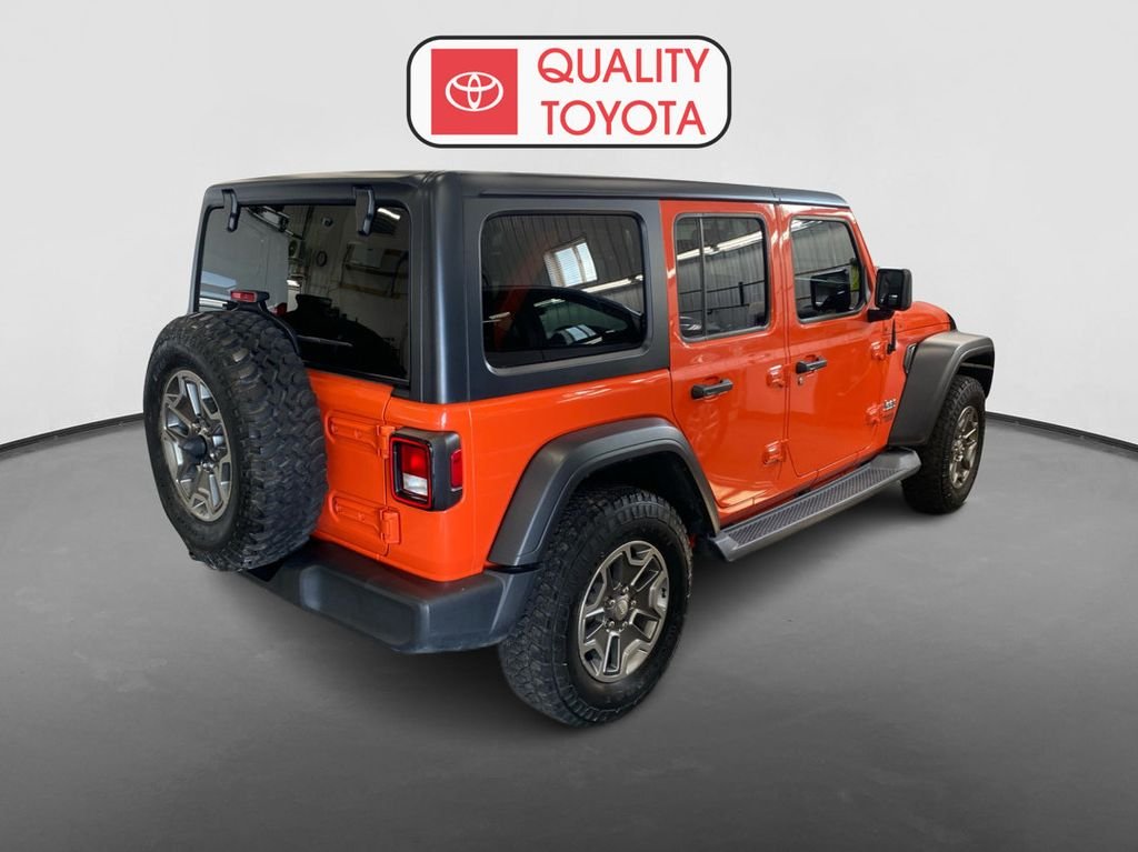 Used 2020 Orange Jeep Unlimited Sport S image 3