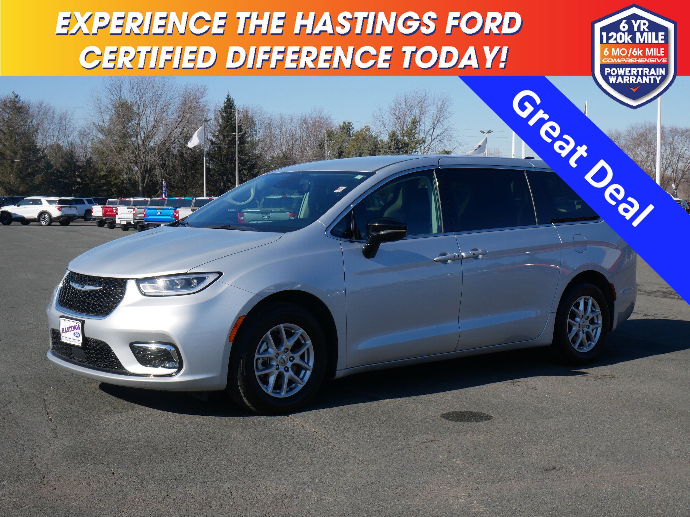 Certified 2024 Chrysler Pacifica Touring L with VIN 2C4RC1BG2RR129388 for sale in Hastings, Minnesota