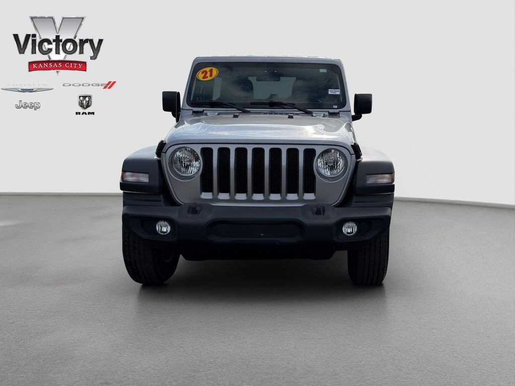 Used 2021 Jeep Wrangler Unlimited Sport S with VIN 1C4HJXDN9MW760610 for sale in Kansas City