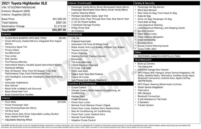 Used 2021  Toyota XLE image 7