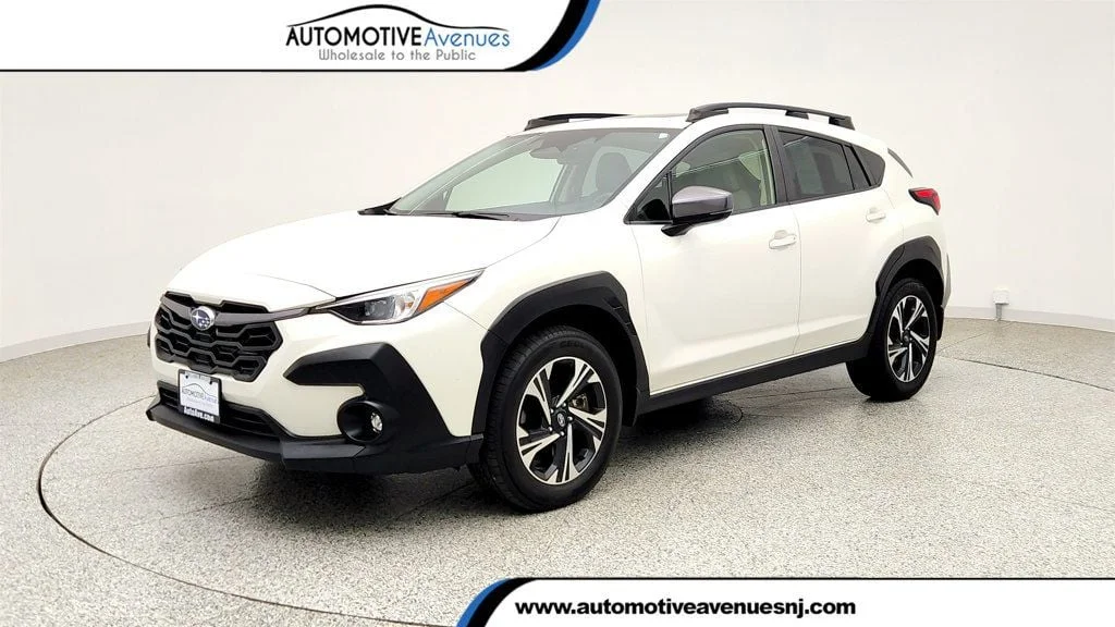 Used 2024 Crystal White Pearl Subaru Premium AWD w/ BSD, Moonroof & All-Weather Pkg image 1
