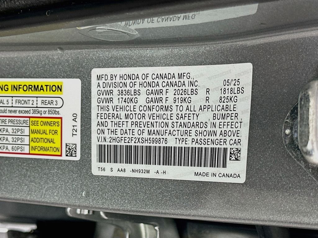 2025 Honda Civic LX - Photo 30