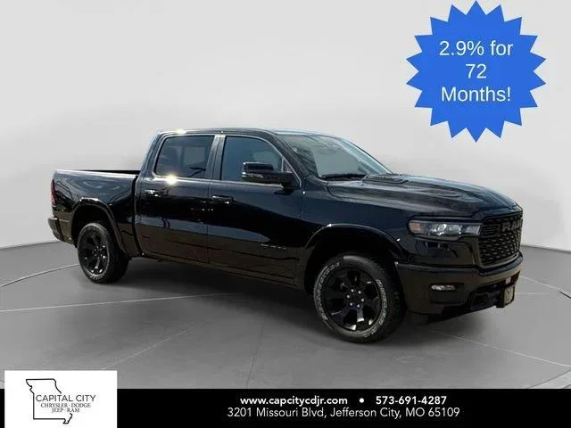 New 2026 Diamond Black Crystal Pearl-Coat Exterior Paint RAM LONE STAR image 1