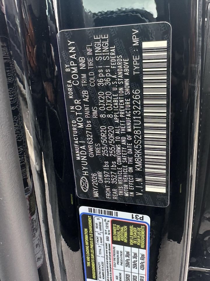 New 2026 Abyss Black Pearl Hyundai Limited image 32