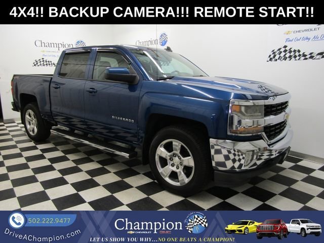 DEEP OCEAN BLUE METALLIC 2016 Chevrolet Silverado 1500 LT Crew Cab 4WD Pickup Truck Four-Wheel Drive