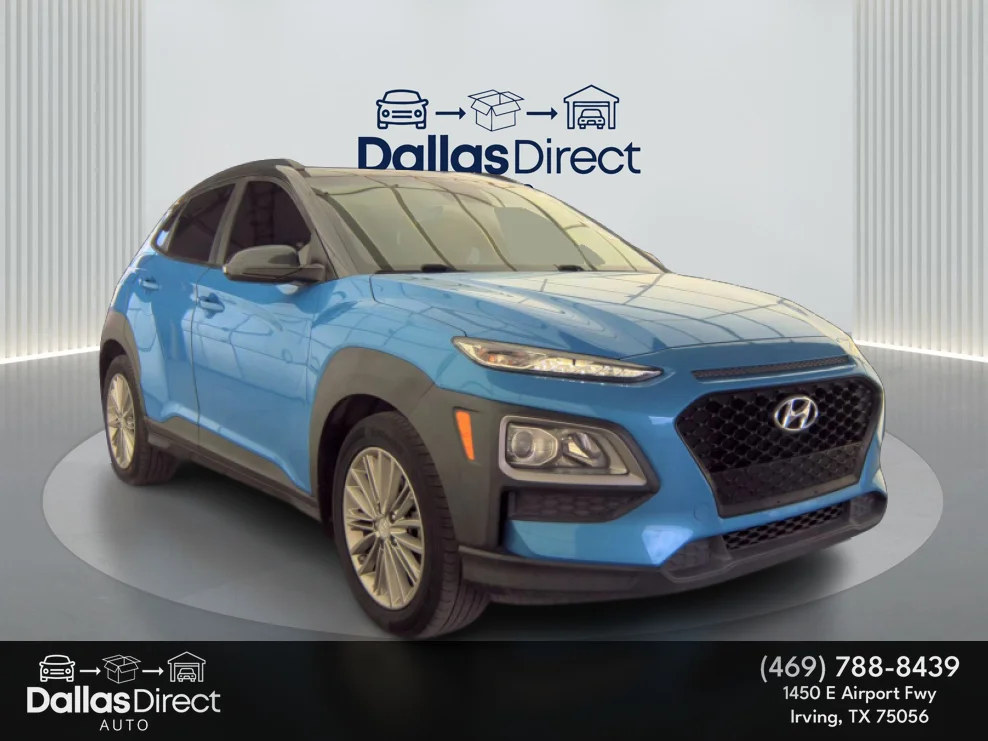 Used 2019 Surf Blue w/Dark Gray Roof Hyundai SEL image 2