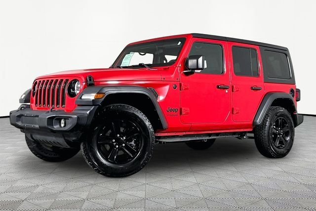 Used 2022 Red Jeep Unlimited Sport Altitude image 1