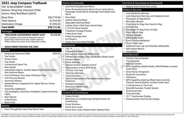 Used 2022 Gray Jeep Trailhawk image 3