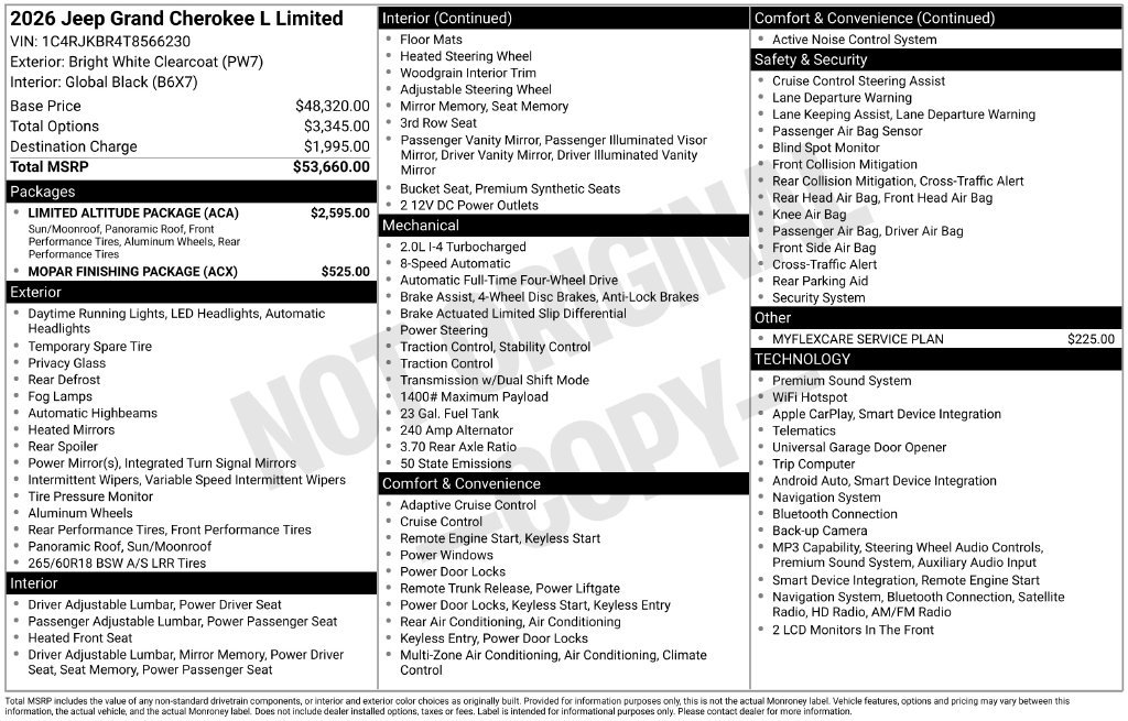New 2026 Bright White Clear-Coat Exterior Paint Jeep Limited image 22