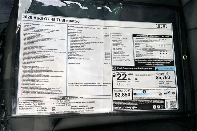 New 2026 White Audi  image 14