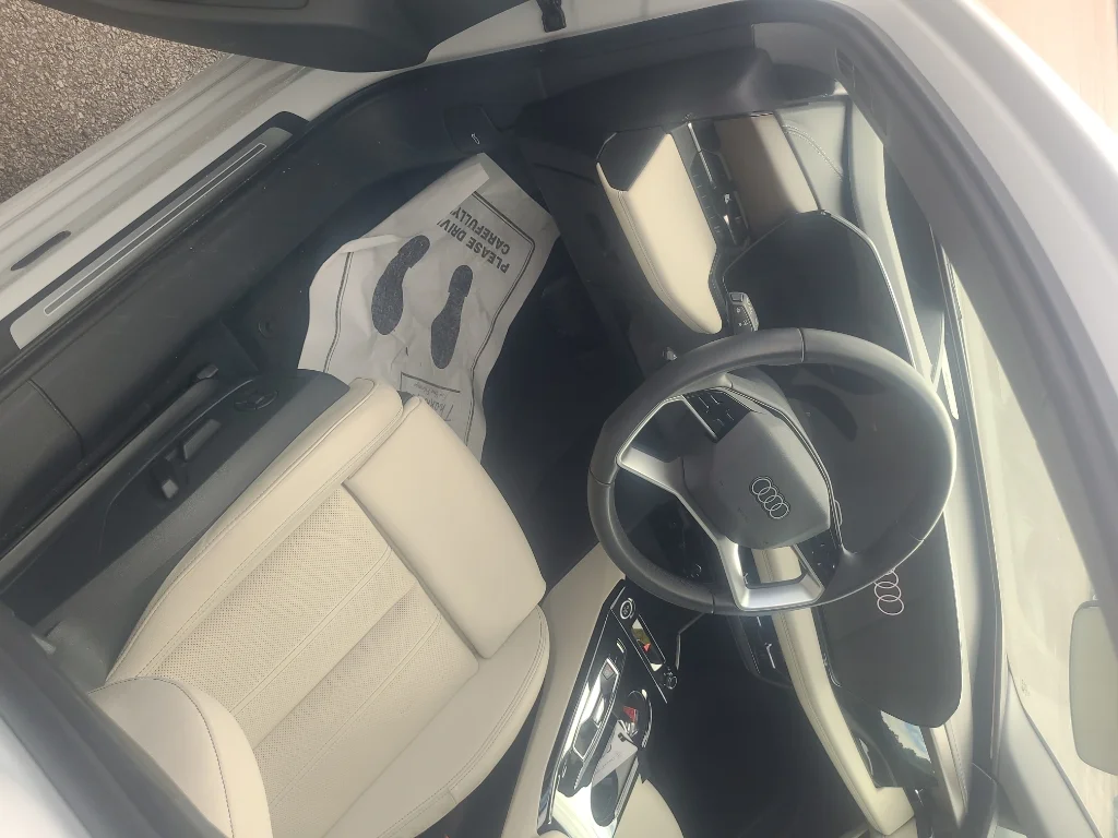 Used 2025 Glacier White Metallic Audi Premium Plus image 3