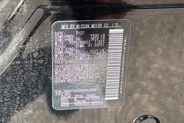 Used 2022 Super Black Nissan Platinum image 26