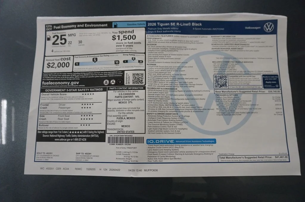 New 2026 Platinum Gray Volkswagen SE R-Line Black image 33