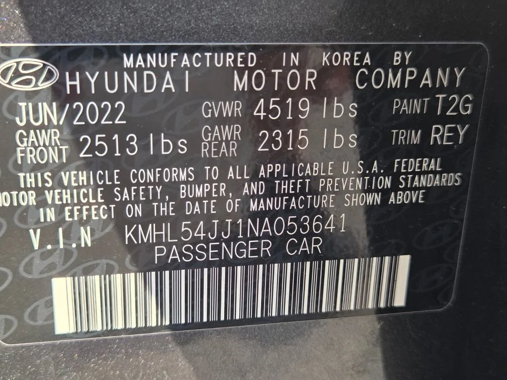 Used 2022 Portofino Gray Hyundai Limited image 33