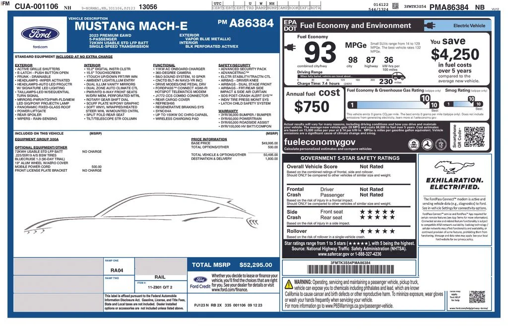 Used 2023 Vapor Blue Ford Premium image 23