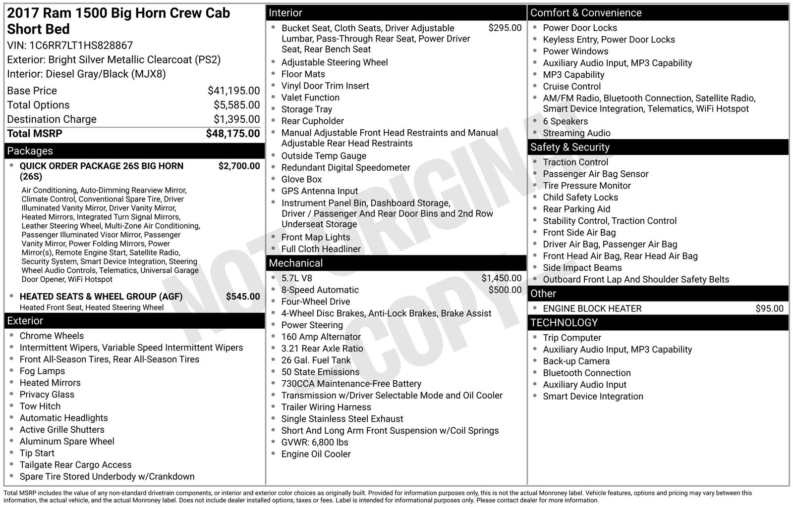 Used 2017 Silver Ram Big Horn image 81