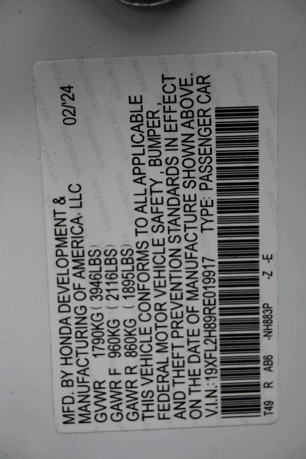 Used 2024 White Honda Sport image 24