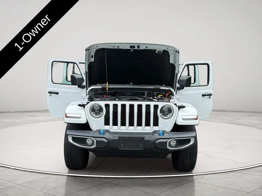 Used 2023 Bright White Clearcoat Jeep Sahara 4xe image 10