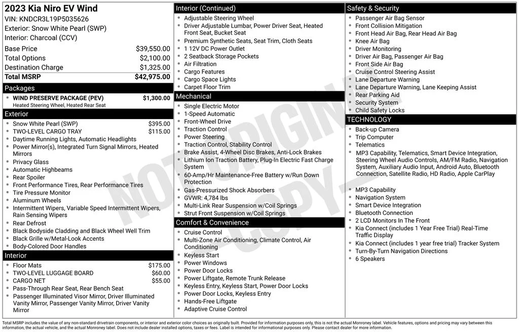 Used 2023 White Kia Wind image 17