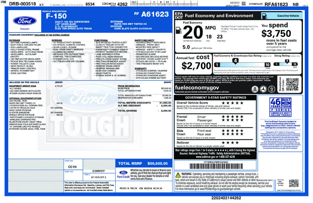 Used 2024 Red Ford XLT image 16