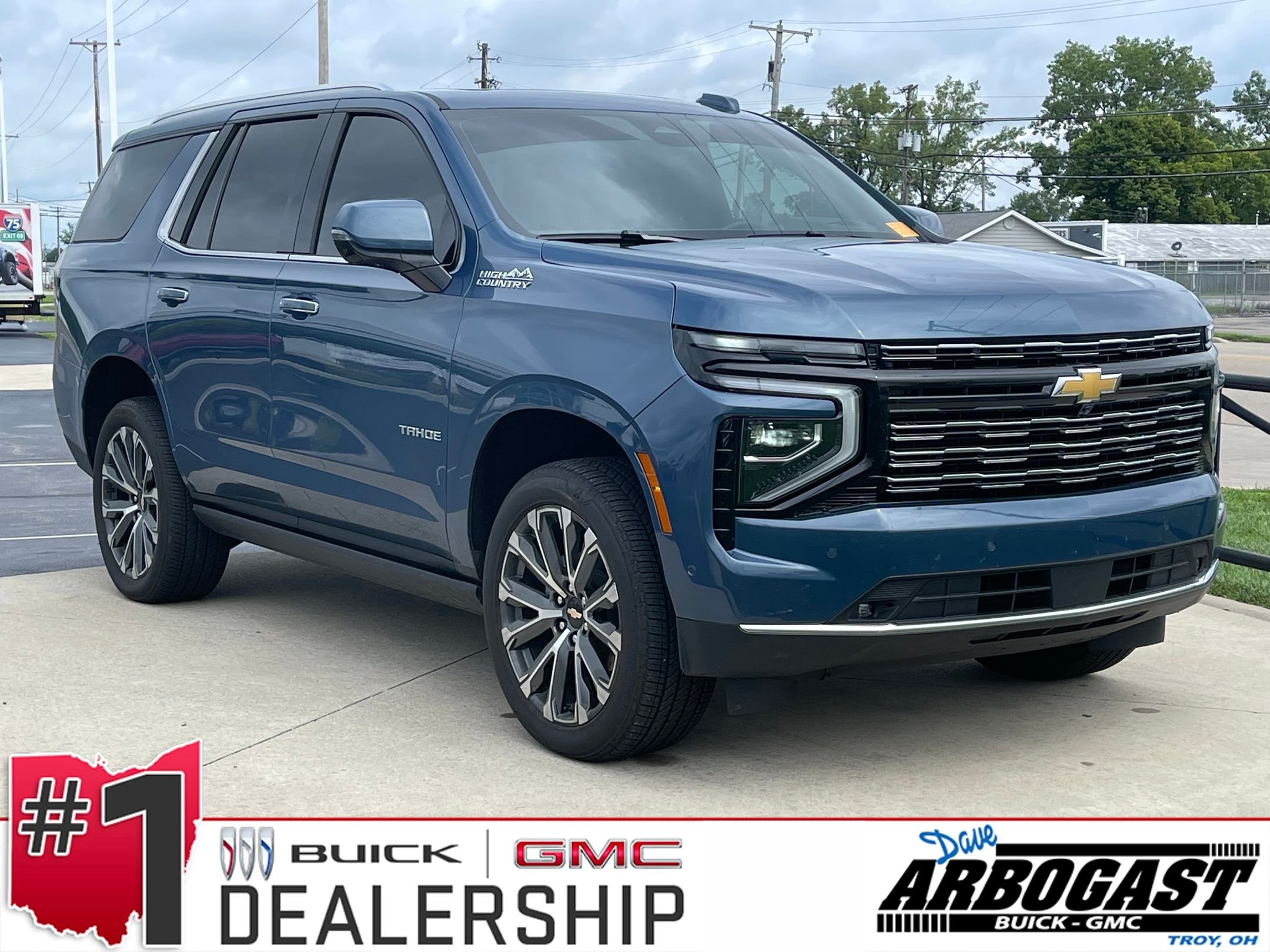 Used 2025 Lakeshore Blue Metallic Chevrolet High Country image 1