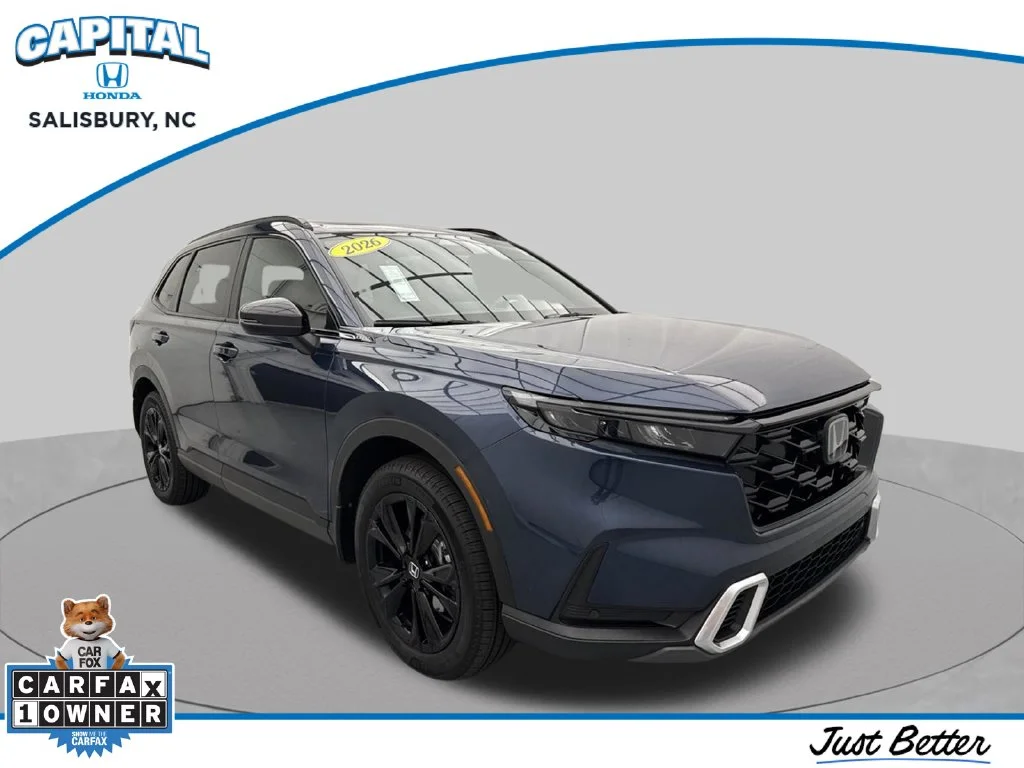 Blue 2026 Honda CR-V AWD Sport Touring Hybrid SUV Raleigh NC