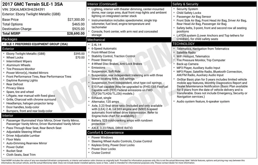 Used 2017 Black GMC SLE-1 image 35