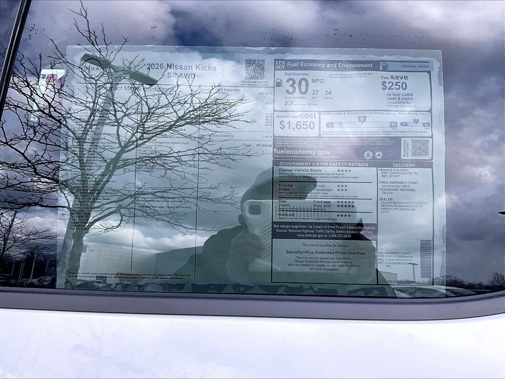 New 2026 Aspen White TriCoat Nissan SR image 18