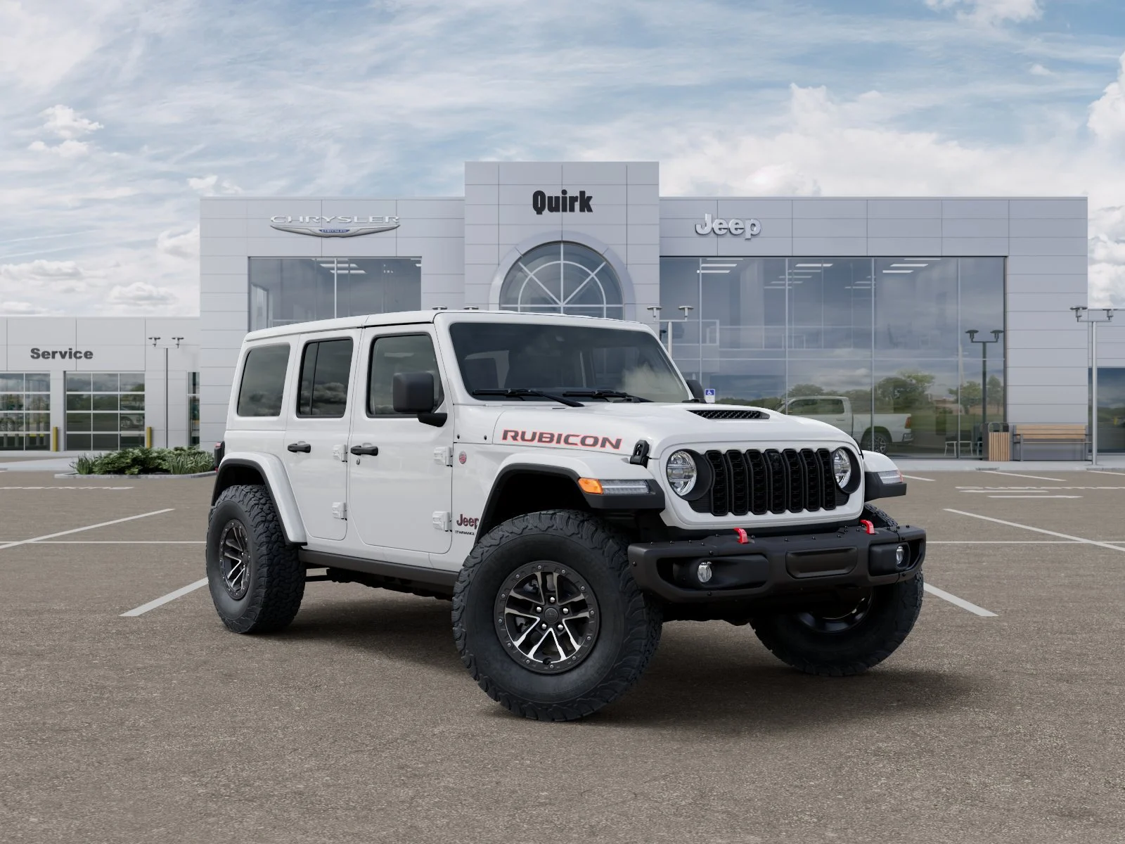 New 2026 Bright White Clear-Coat Exterior Paint Jeep Rubicon X image 5